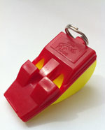 Tornado 2000 safety whistle - red/yellow